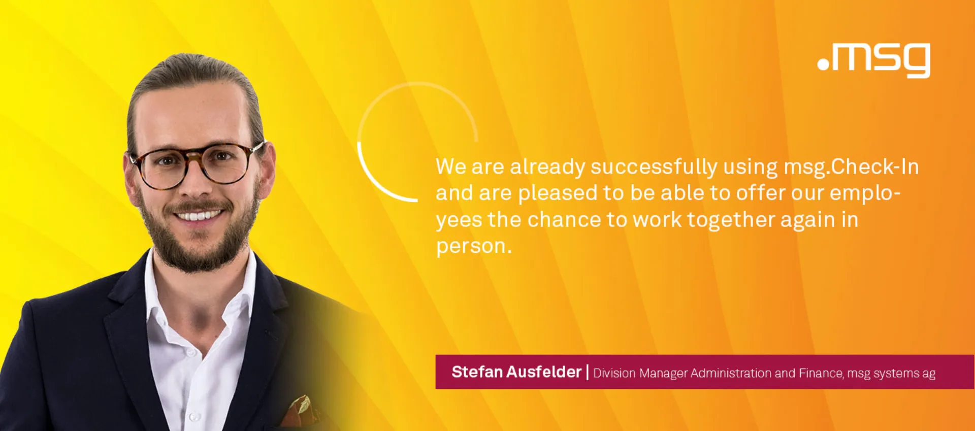 Quote Stefan Ausfelder msg.Check-In App