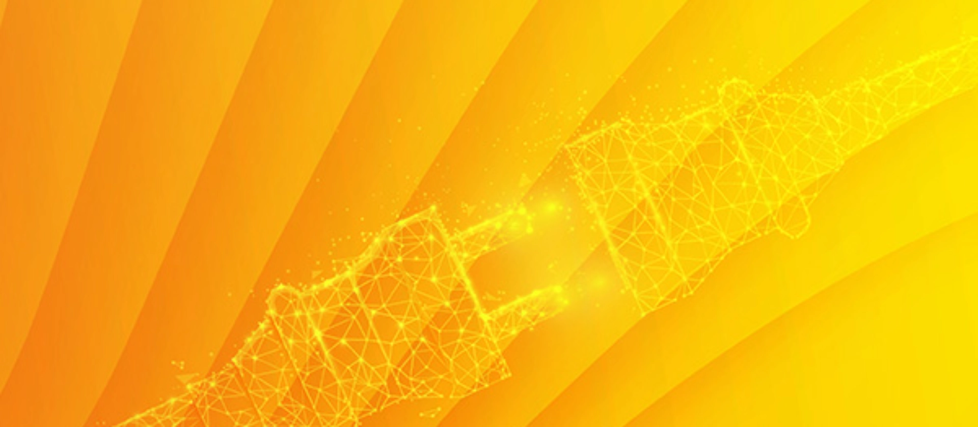 Steckverbindung mit gelben Gradientverlauf