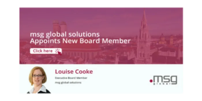 Louise Cooke joins msg global Executive Board