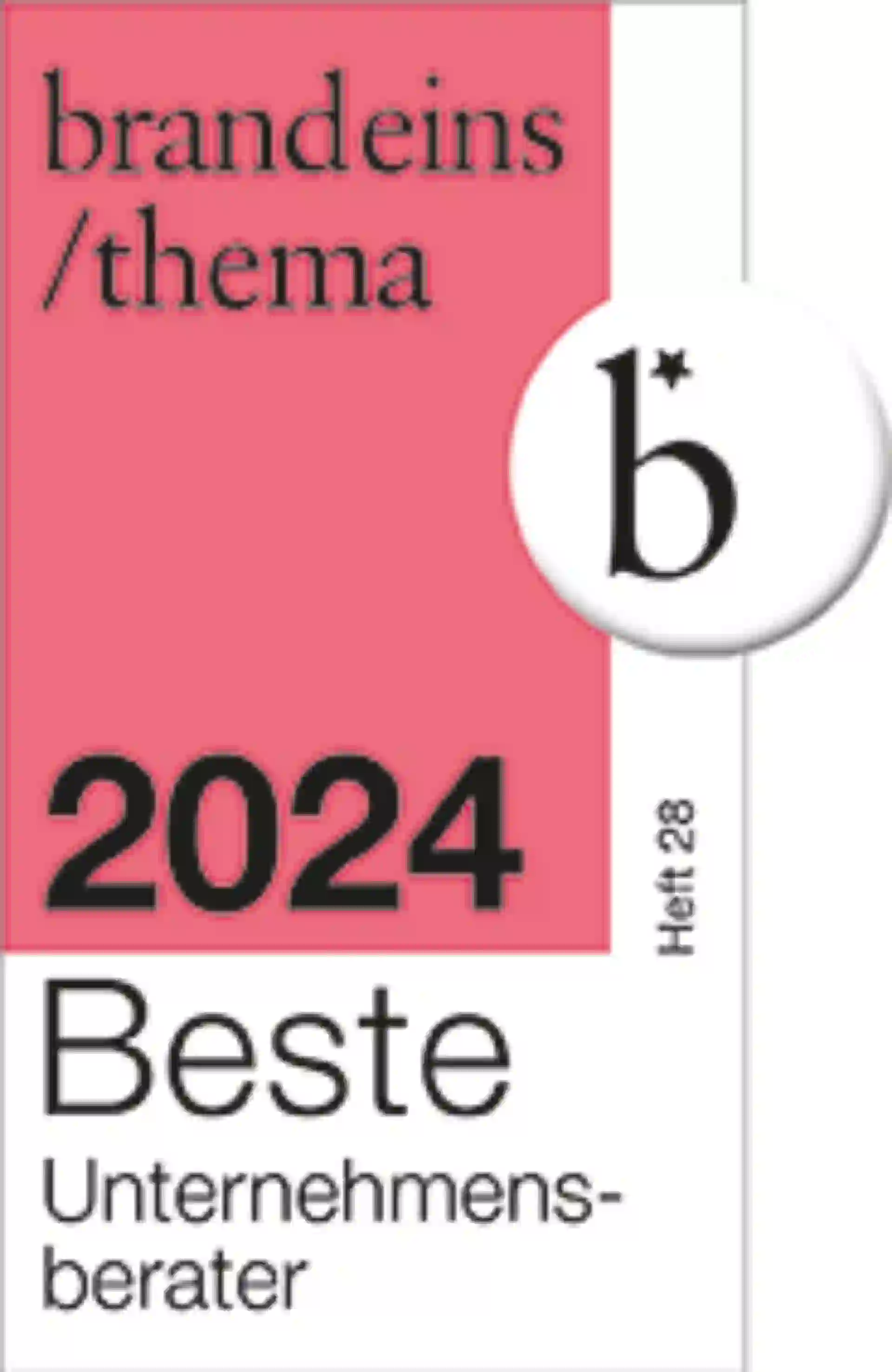 Award  brandeins Publishers "Germany's Best Management consultants 2024"