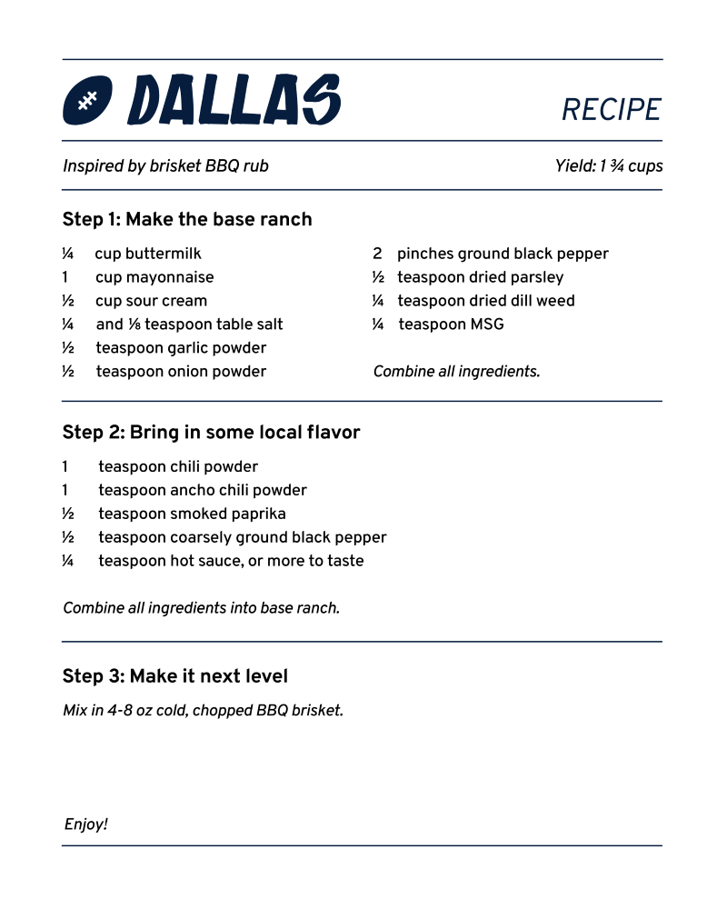 receta de rancho dallas