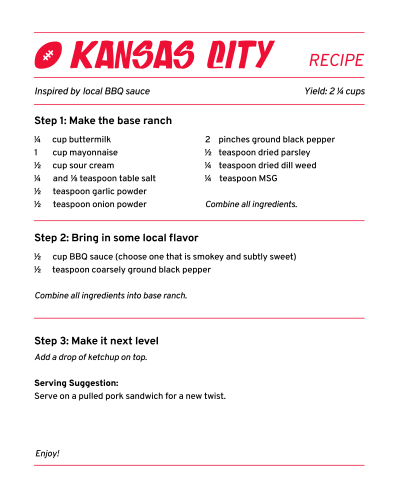 Receta de rancho de Kansas City