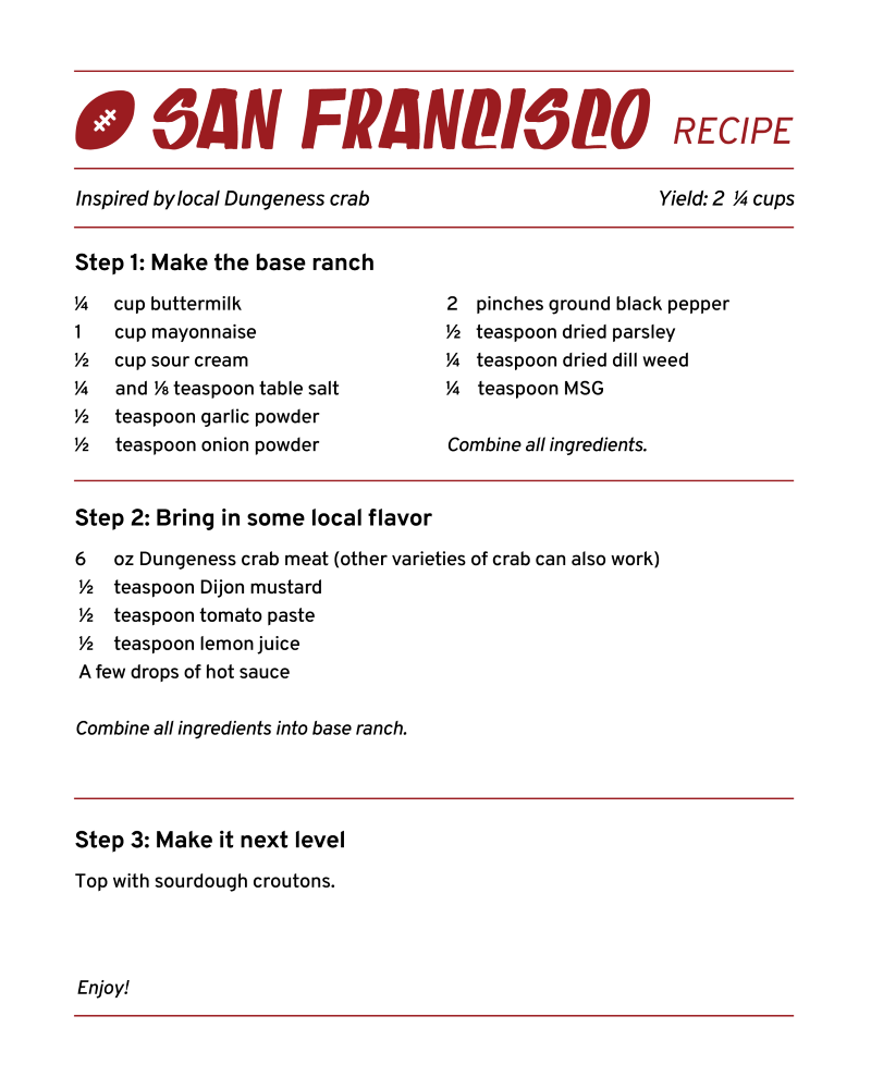 Receta de rancho de San Francisco